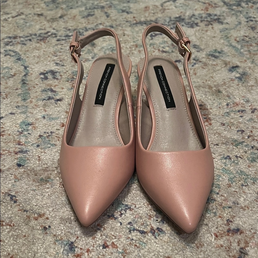 French Connection Blush Slingback Heels